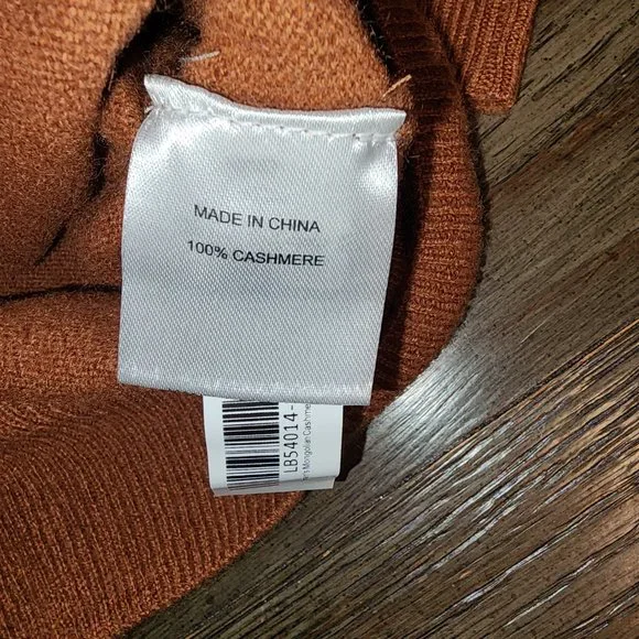 Quince Mongolian Cashmere Crewneck Sweater NWT Burnt Orange Med - Picture 6 of 8